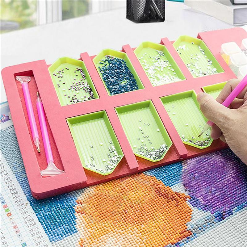 Multifunctional Diamond Painting Tray Holder Drill Pen Drill Pen Box Organizer High Quality DIY Craft Sewing Storage Tray