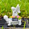 Angel Garden Statue Solar Lamp Decor with Solar Light Solar Turtle Figurine Lawn Decor Garden Decor Outdoor Statue Succulent