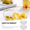 Love Heart Glass Heart Bowl Heart Shaped Candy Trays Simple Fruit Plate  Ice Cream