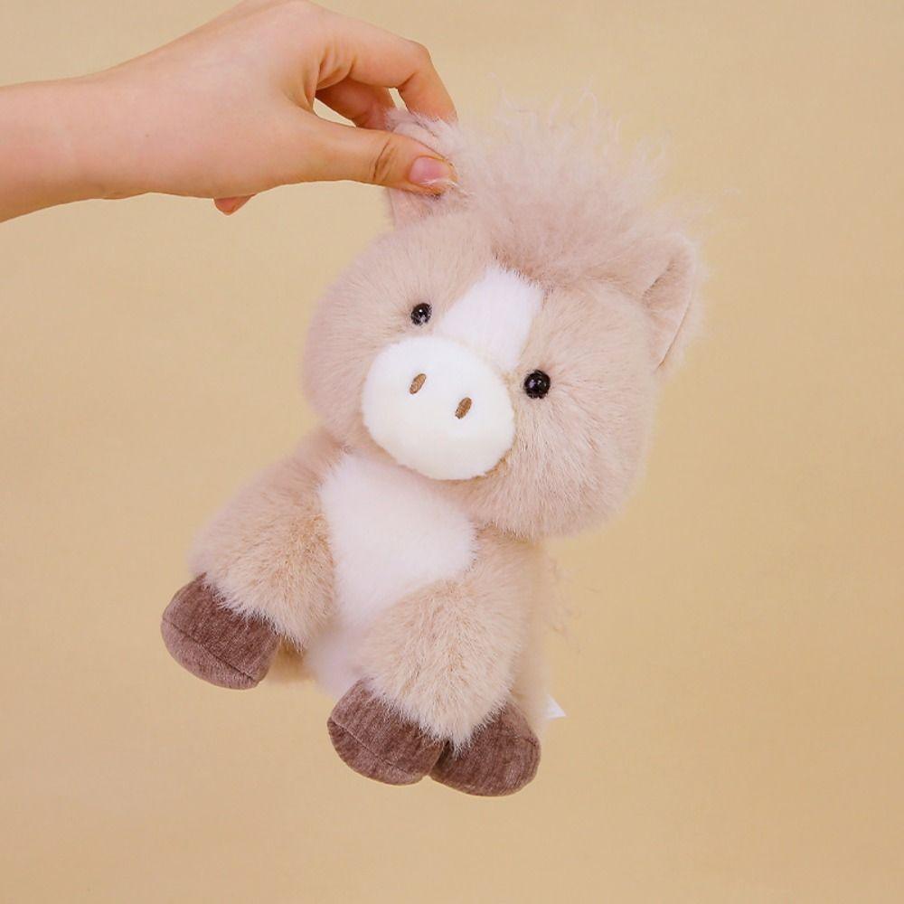 Fluffy Simulation Stuffered Pony Doll PP Cotton Long Hair Horse Stuffed Doll Birthday Parties