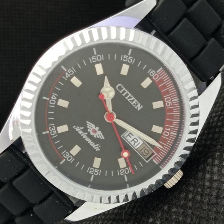

ВОССТАНОВЛЕННЫЕ ВИНТАЖНЫЕ CITIZEN AUTO 8200 JAPAN MENS D/D ЧЕРНЫЕ ЧАСЫ 610a-a317598-9 SKU610a-a317598