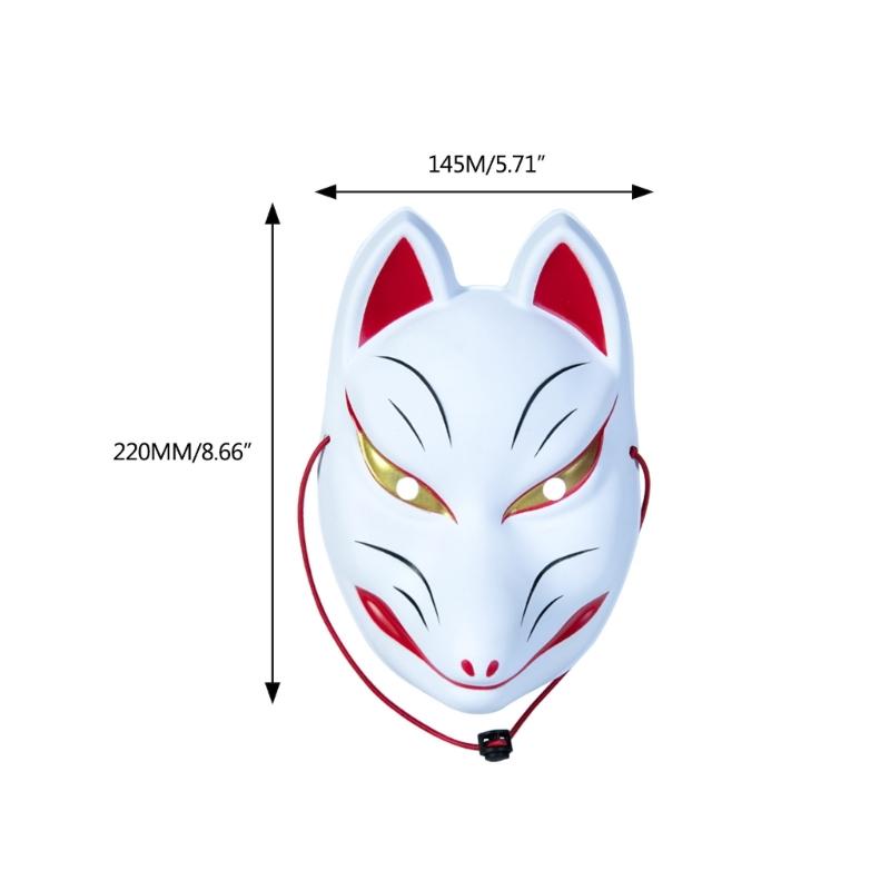 Halloween Feestmasker Vossenmasker Maskerade Masker Japanse Anime Cosplays Mask Volledig Gezicht Masker Dier Masker voor Liefhebbers