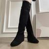 Vintage Internal Elevation Women Western Thigh High Boots Shoes Autumn Winter Designer Ladies Stretch Slim Long Booties