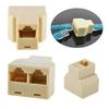 2pcs 1 To 2 Dual RJ45 Splitter Adapter Female Port CAT5/6 LAN Ethernet Socket Network Connection Splitter Adapter