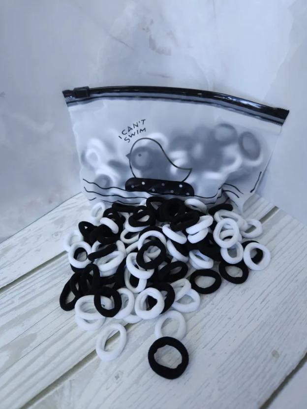 

Детская повязка на голову с высокой эластичностью 100 шт. One Size чёрный