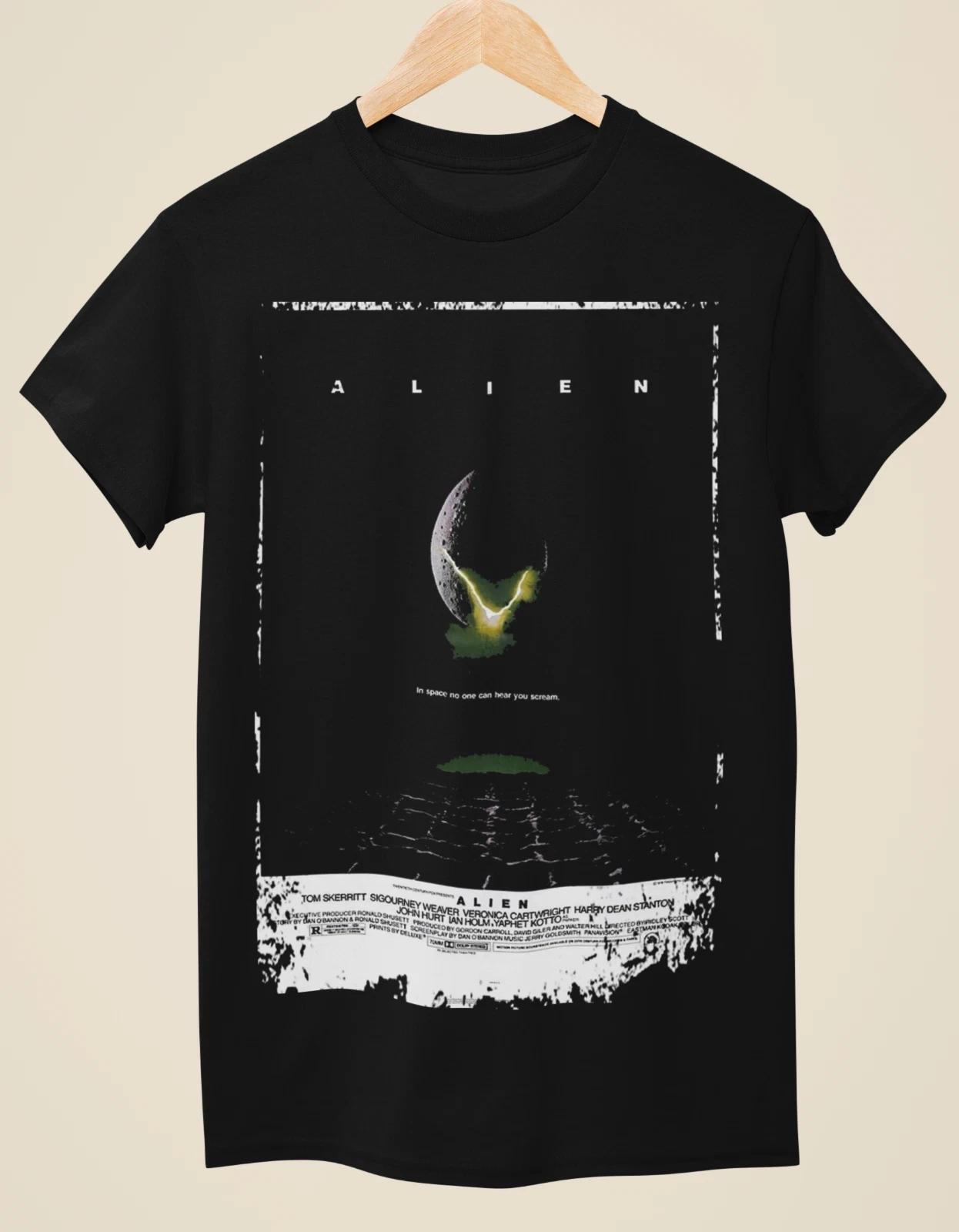 Alien - Movie Poster Inspired Unisex Black T-shirt 3XL