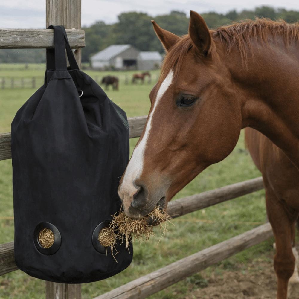 Large Capacity Slow Feeding Hay Bag Breathable Horse Hay Bag Durable Hay Storage Bag  Horse Care