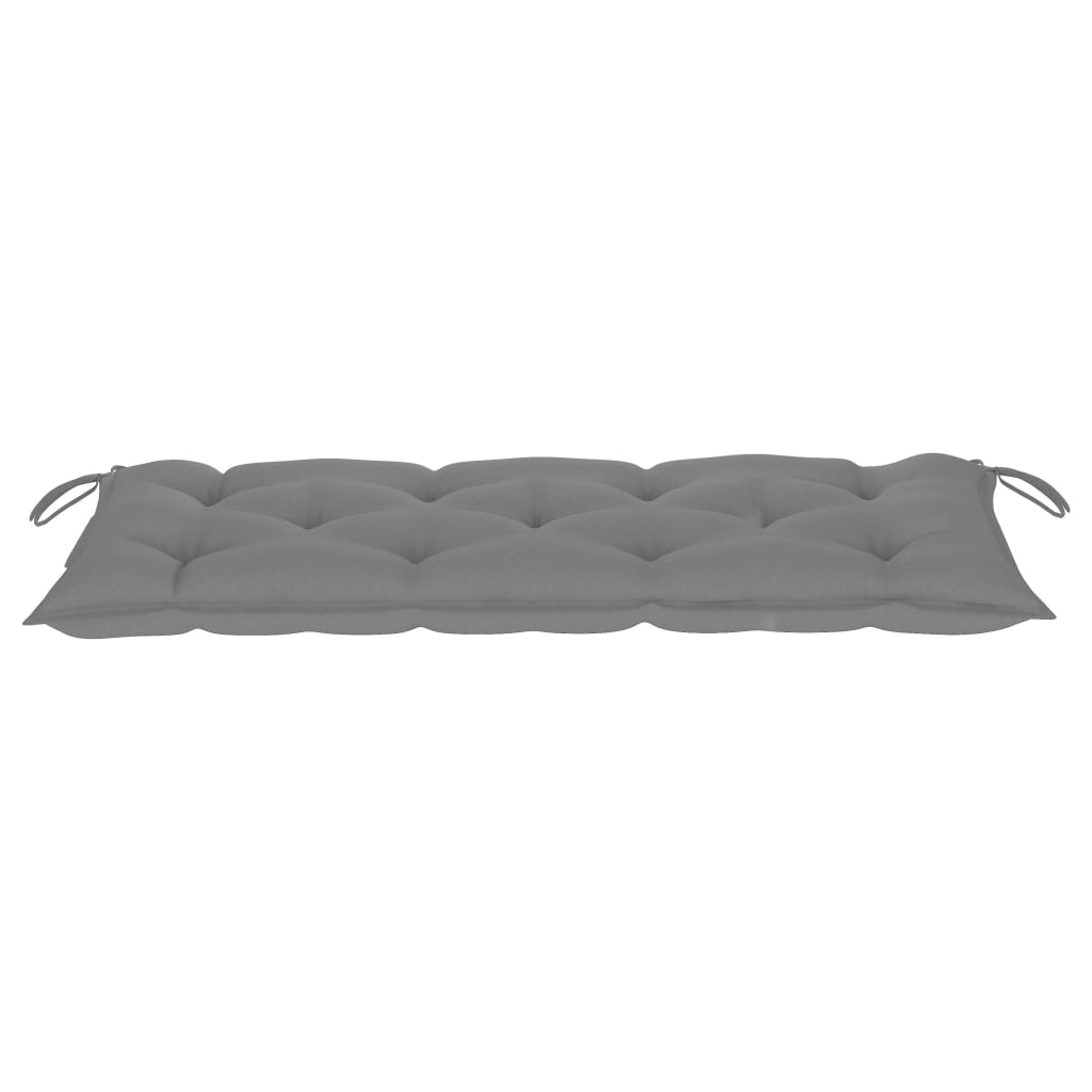 vidaXL Bamboo Garden Bench with Cushion 120 cm