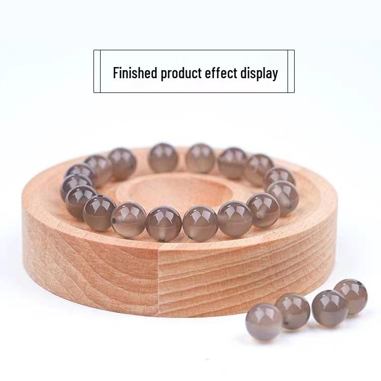 

Natural Gray Agate Round Beads for Bracelet and Hairpin DIY Accessories 4mm/one piece