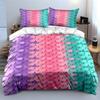 3Pcs Colorful Gradient Scale Pattern Duvet Cover Set With 3D Printing Design Soft Polyester Bedding Set All-Season Comfort