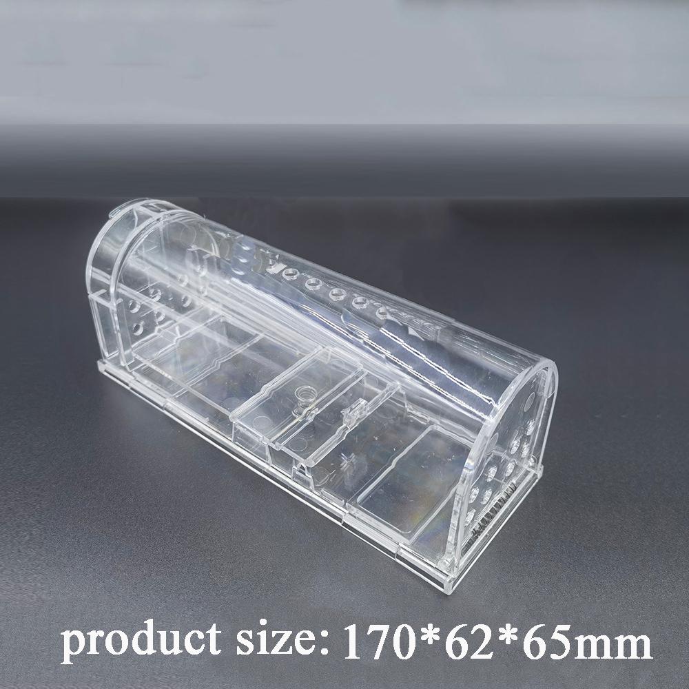 

1pcs Human Mouse Traps Reusable Indoor Outdoor Mouse Trap with Cage Brush Rodent Trap High Sensitive Death for Indoor/Outdoor прозорий