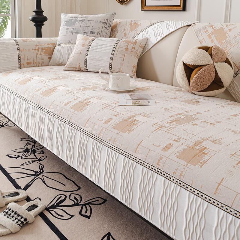 Sofa Cushion Universal In All Seasons  New French Chenille Light Luxury High-End Non-Slip Seat Cushion Cover Cloth Towel
