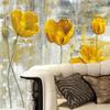 European Style Vintage Yellow Flower Backdrop Wall 3d Mural Wallpaper Hotel Dining Room Art Wallpaper