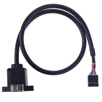 1 Adet 9 Pin Anakart Başlığı - 2 Port USB 2.0 Dişi Uzatma Kablosu Adaptörü