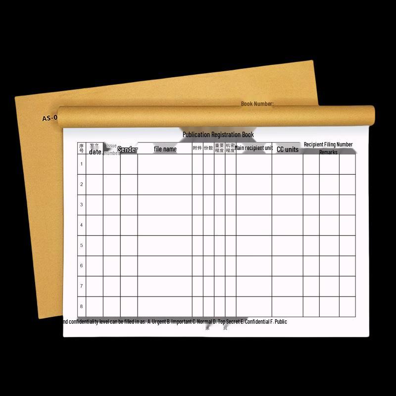 Office Document Registration Books (10-Pack)