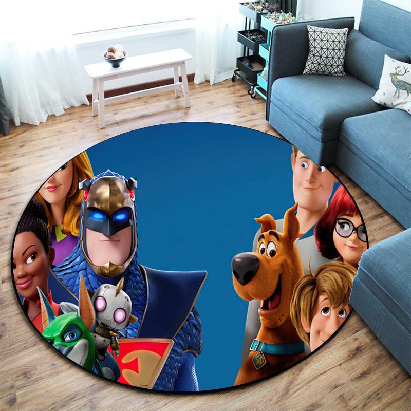 Halloween supernatural comedy adventure movie Scooby-Doo Round Carpet Soft Home Decoration Corridor Table and Chair Anti slip Outdoor Floor Mat rug 2