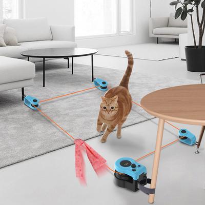 Kedi Tüyü Koşu Bandı Oyuncak Otomatik/Uzaktan Kumandalı Kendin Yap Simüle Kedi Fare Avı Oyuncağı