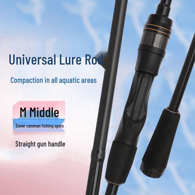 Cross Carbon Ultra-Light Sea Fishing Rod with Hollow Joint, Gun/Straight Handles, M/MH Action