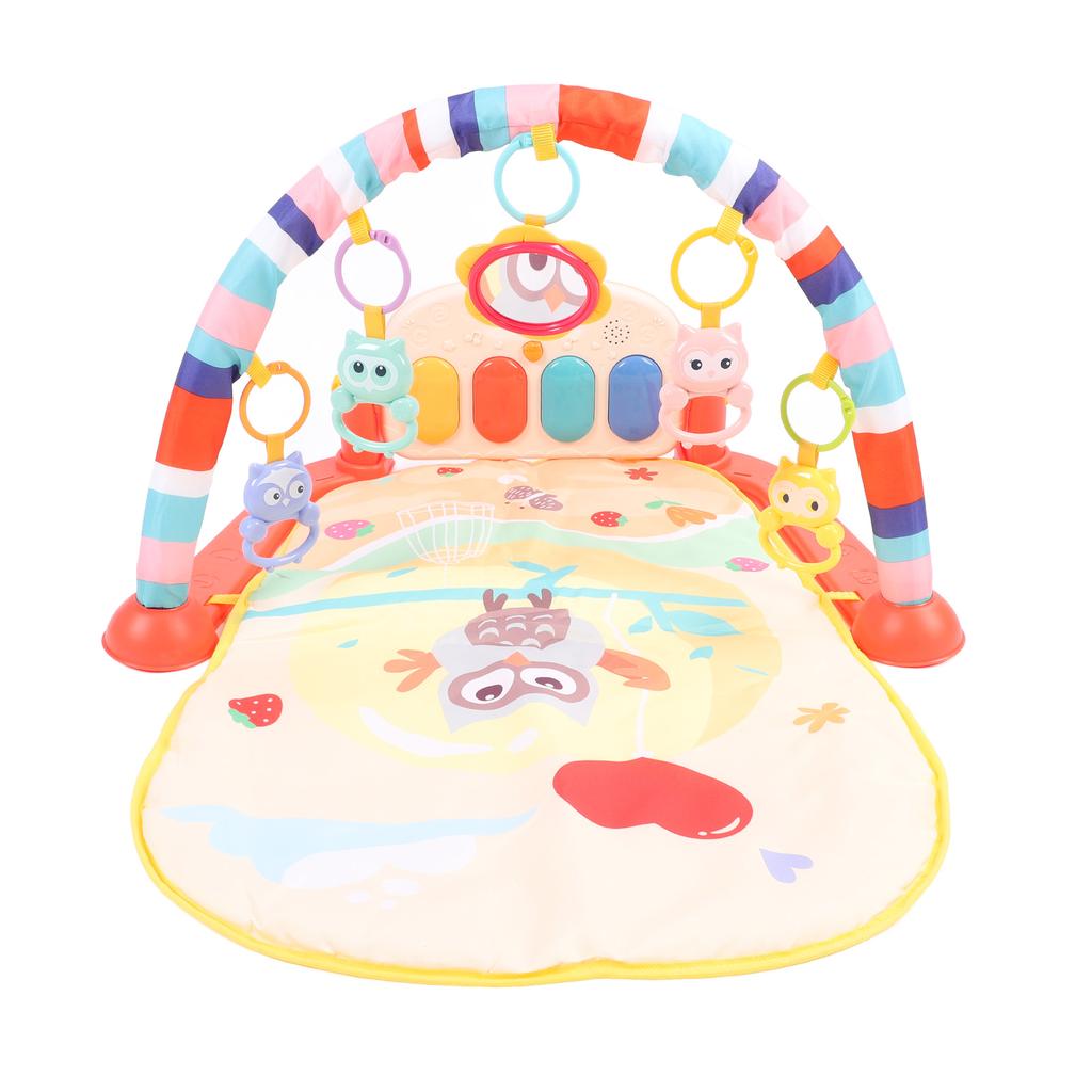 Baby Gym Play Mat with Light Music Battery Powered Musical Learning Toy Pendant Toys Tummy Time