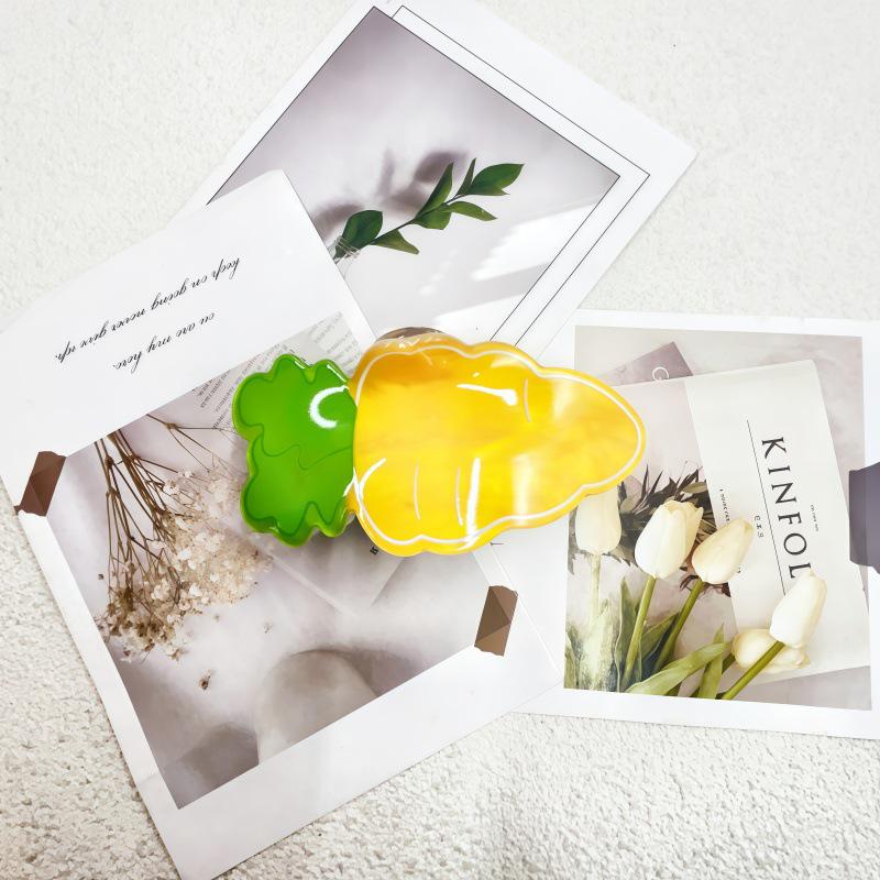 Fashionable Fruit Hair Clips: Cute Strawberry, Lemon, Peach Shark Clips for Women