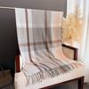Korean version of literary and artistic plaid, warm in autumn and winter, cold scarf shawl, commuting versatile couple tassel imitation cashmere scarf