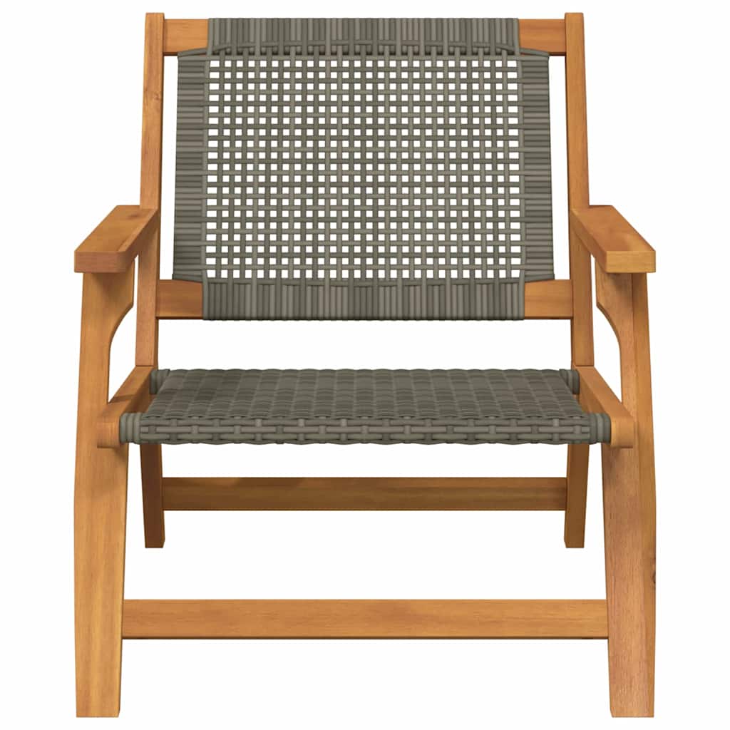 Garden Furniture 2 Pcs Grey 67 X 78 X 73 Cm Solid Acacia Wood