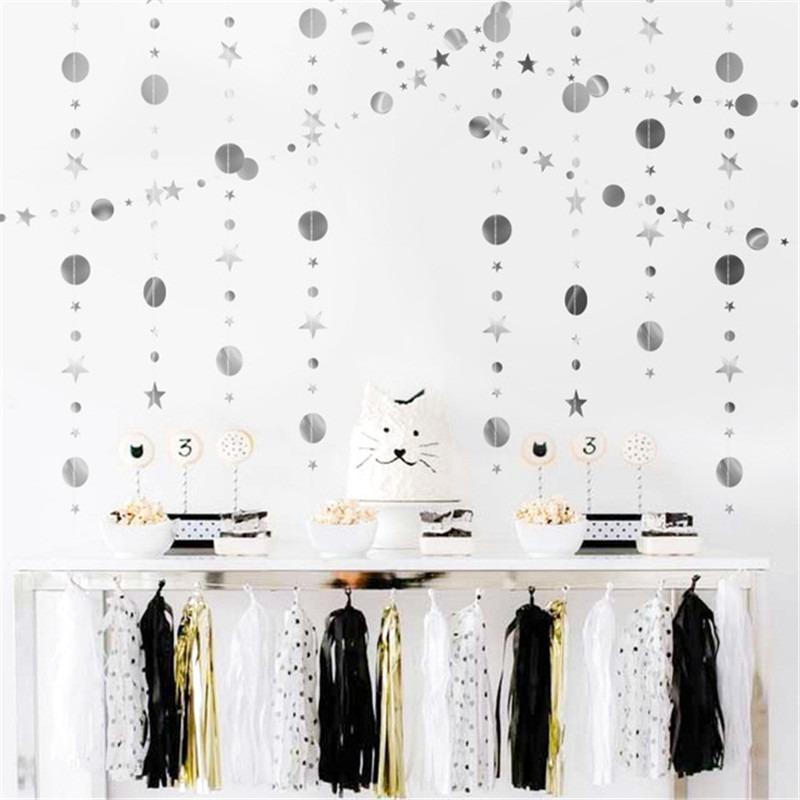 New Year Merry Christmas Garland 4M Decorations for Home Twinkle Star Paper ChristmasTree Ornaments