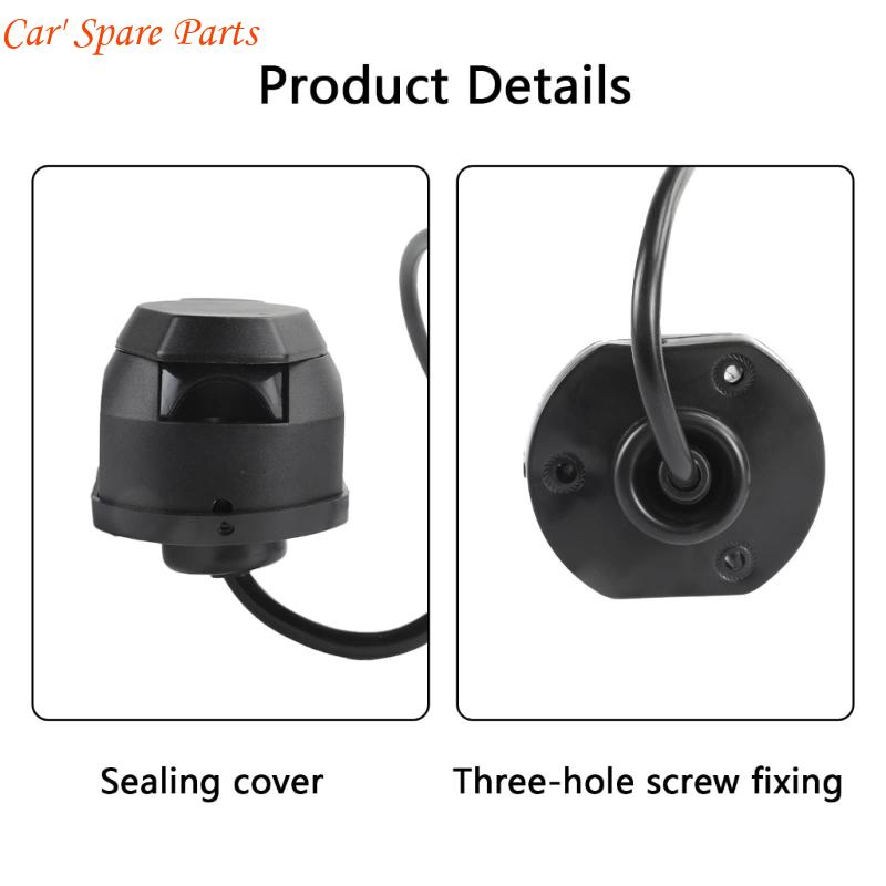 Y4UA 12V 13 Pin Trailer Plug Universal 13Pole Electrical Caravans Wiring Connector Towing Bar Socket Adapter