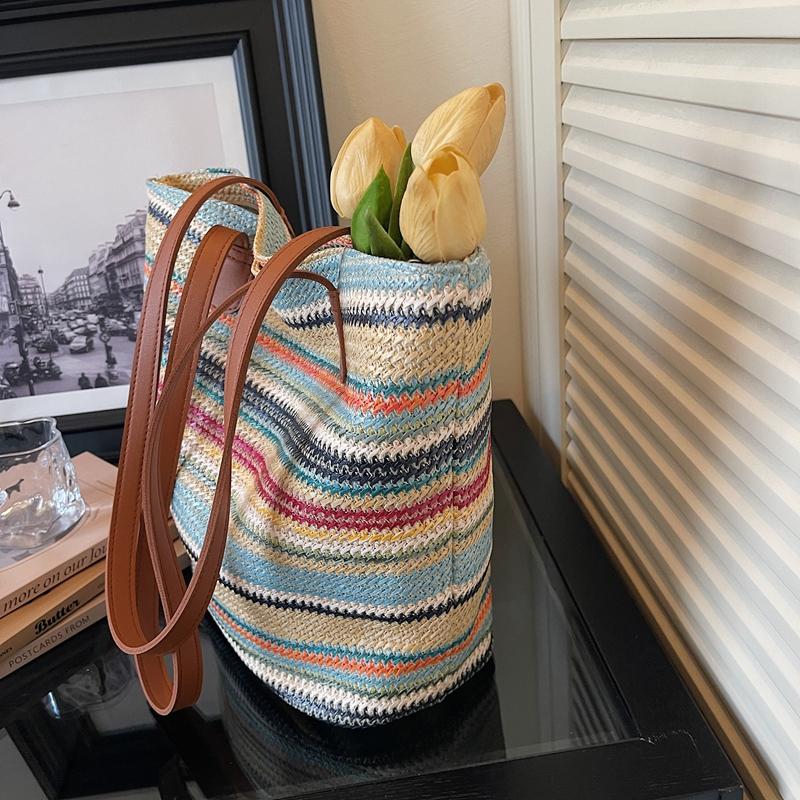 Straw Bag Women's Shoulder Bag Large Capacity Seaside Holiday Beach Bag