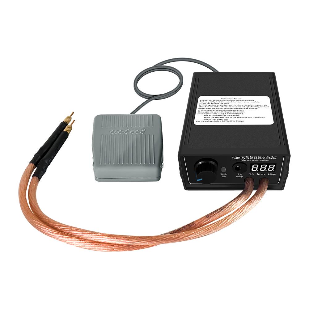 Portable Spots Welding Machine 8000W DIY Weld Tools Kit Digital Display Rechargeable for 18650 Battery and Welding Nickel Strip