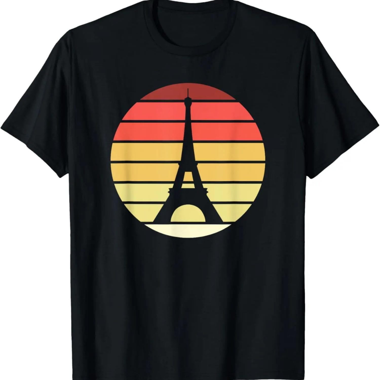 

Eiffel Tower Retro Style Vintage T-Shirt XXXXXL чорний