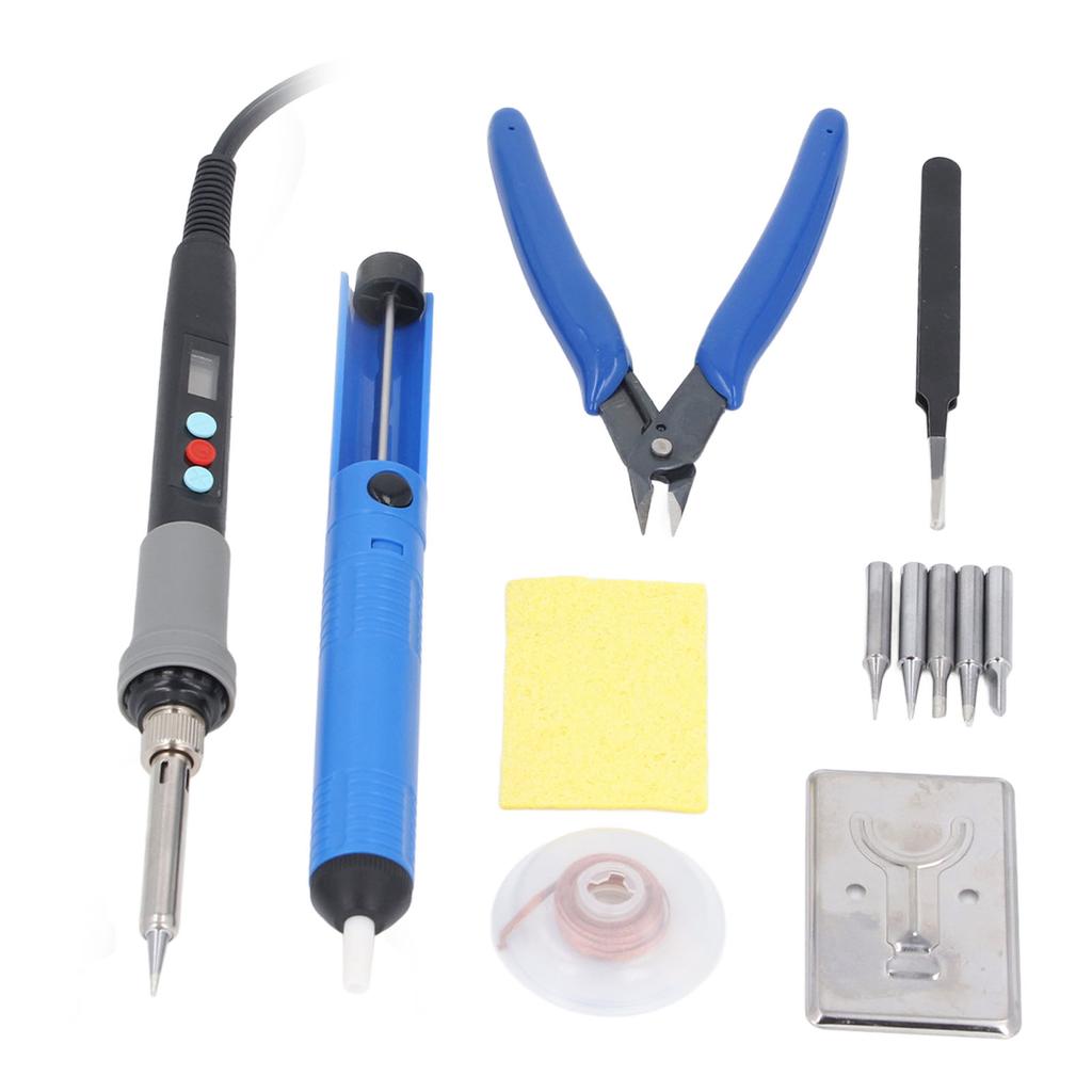 90W Soldering Iron Kit Ceramic Core Fast Heating Adjustable LCD Digital Soldering Iron with Tips Sol