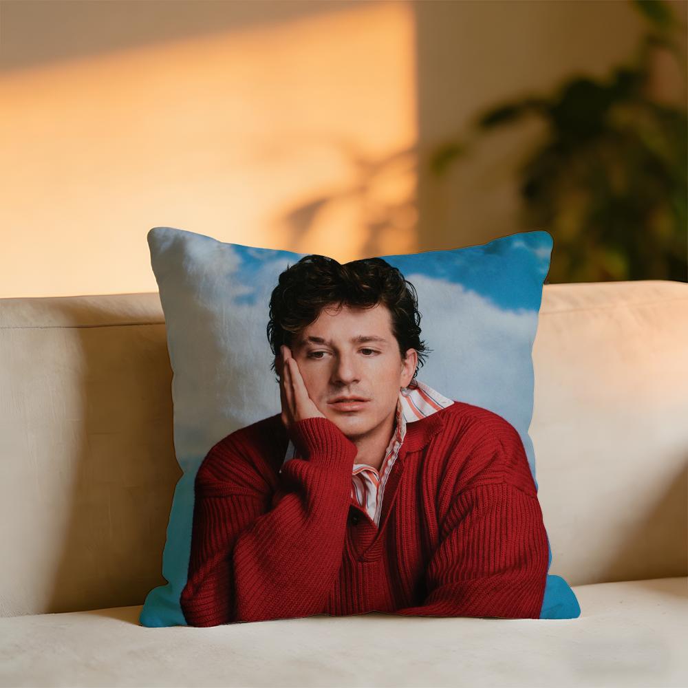 Charlie Puth Album Cushion Cover Cozy Velvet Throw PillowSoft Warm Cushion For Sofa  Bed