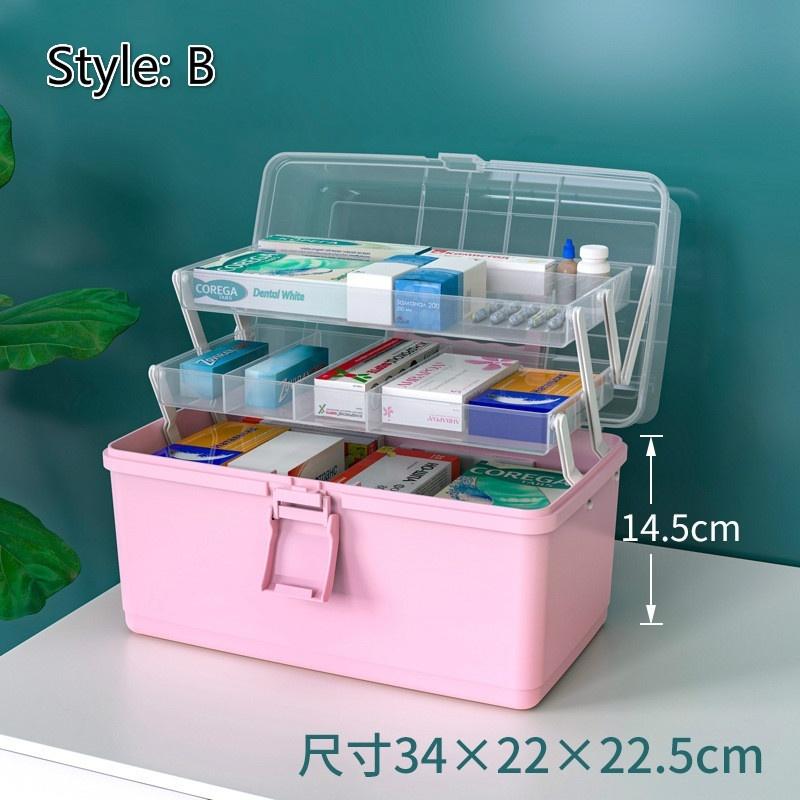 Large Capacity Family Medicine Organizer Box Portable First Aid Kit Medicine Storage Container Family Cosmetics Kit Box Storages