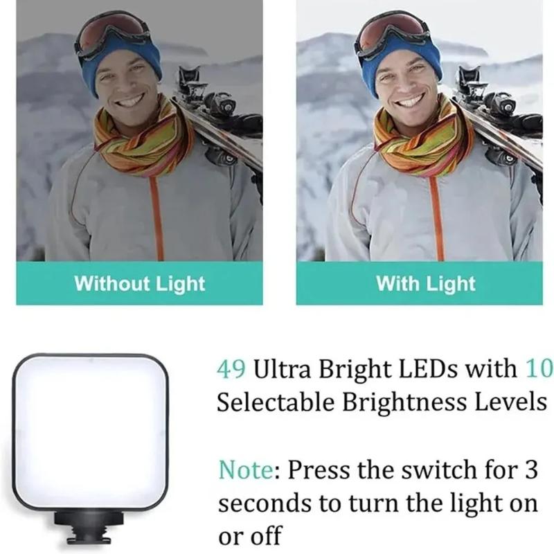 Portable LED Phone Tripod Kit: Handheld Mini Tripod with Mic & Fill Light for Live Streaming