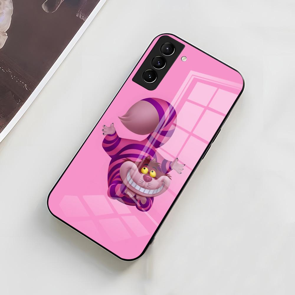 C-Cheshire Cat Cool Phone Case For Samsung A56 A36 A26 A16 A15 A25 A35 A55 A14 A34 A24 A54 Glass Case