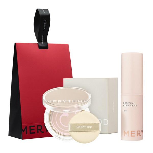 

Набор Meriston Light 3, 1 набор, Rill Cover Melting Fact Pure Ivory + 1 сменный блок для покрытия Rill Cover Melting Fact + 1 Pore Stick Primer, набор корейской косметики