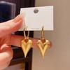 Fall/Winter Elegant Red Ankara Heart Earrings with Drip Glaze - Versatile, High-End Sophistication