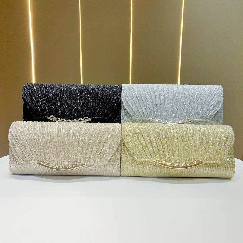 Pochette da sera con paillettes e chiusura magnetica per eventi formali e serate fuori
