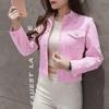 Women Denim Jacket Short Jeans Overcoat Ladies Jackets Tops Turn Down Collar Slim Jeans Top