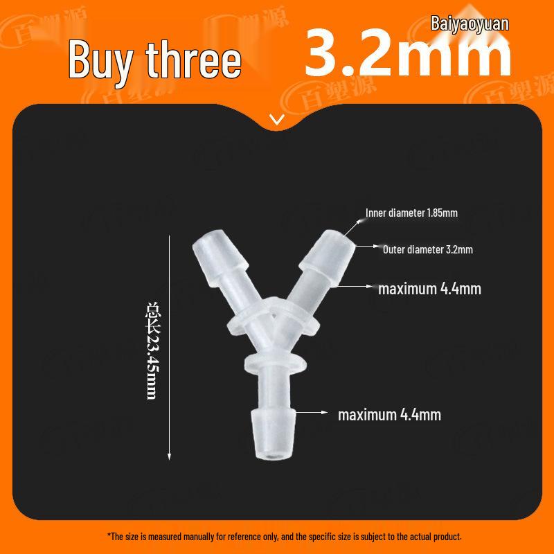 Y-Type Tee Barb Hose Connector for Water and Oxygen