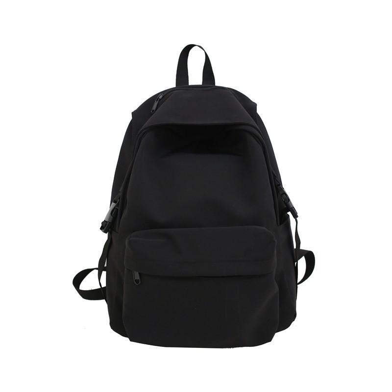 

Nylon Stylish Solid Color Backpack For Travel And School With Zipper Closure 31x25x14cm чёрный