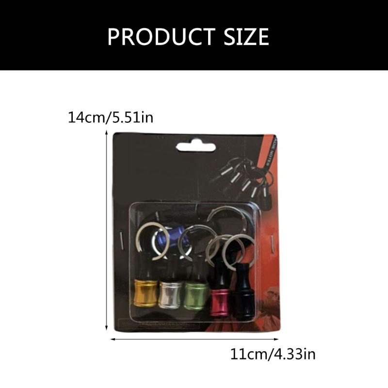 6Pcs Bit Holder Keychains Quick Release Portable Screwdriver Drill 1/4inch Easy Changes Hex Shank Tool Set for Driver