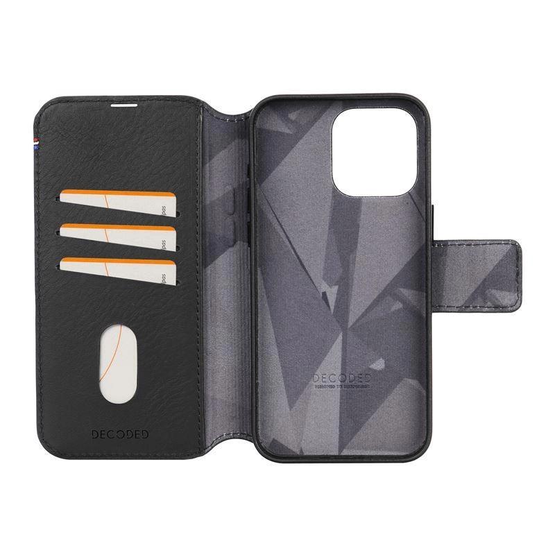Etui Decoded Detachable Wallet Case Skórzane Z Magsafe Do Iphone 15 Pro Max - Czarne