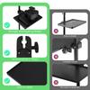 Black Plastic Mic Stand Clamp Tray Holder for Stage Live Streaming Concert Performance Clamp-on Rack Accessory