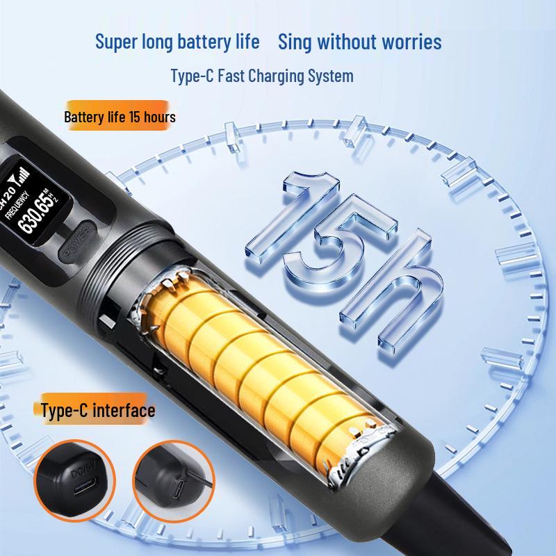 Professional High-Quality Rechargeable Wireless Microphone for K Song, Home, Outdoor, and Live Broadcast