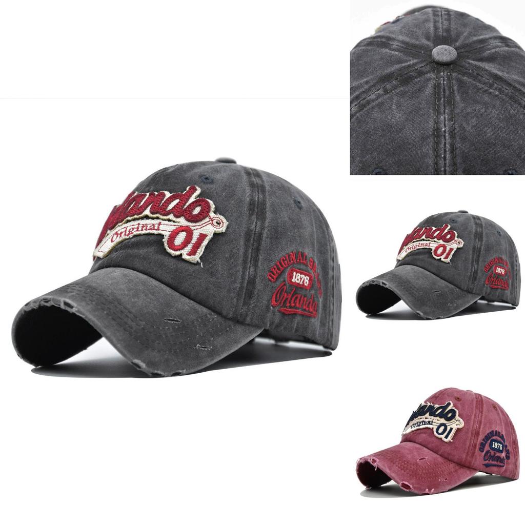 Retro Style 3d Embroidery Baseball Cap In Blue Khaki Black Wine Red And Grey