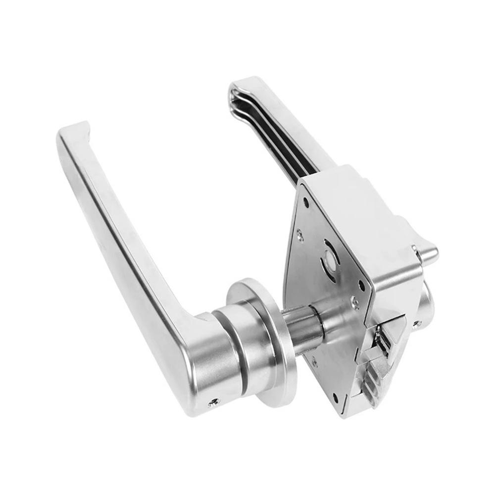 1x Toilet Door Lock Bathroom Door Lock Silver With Reverse Lock For RV Kitchen