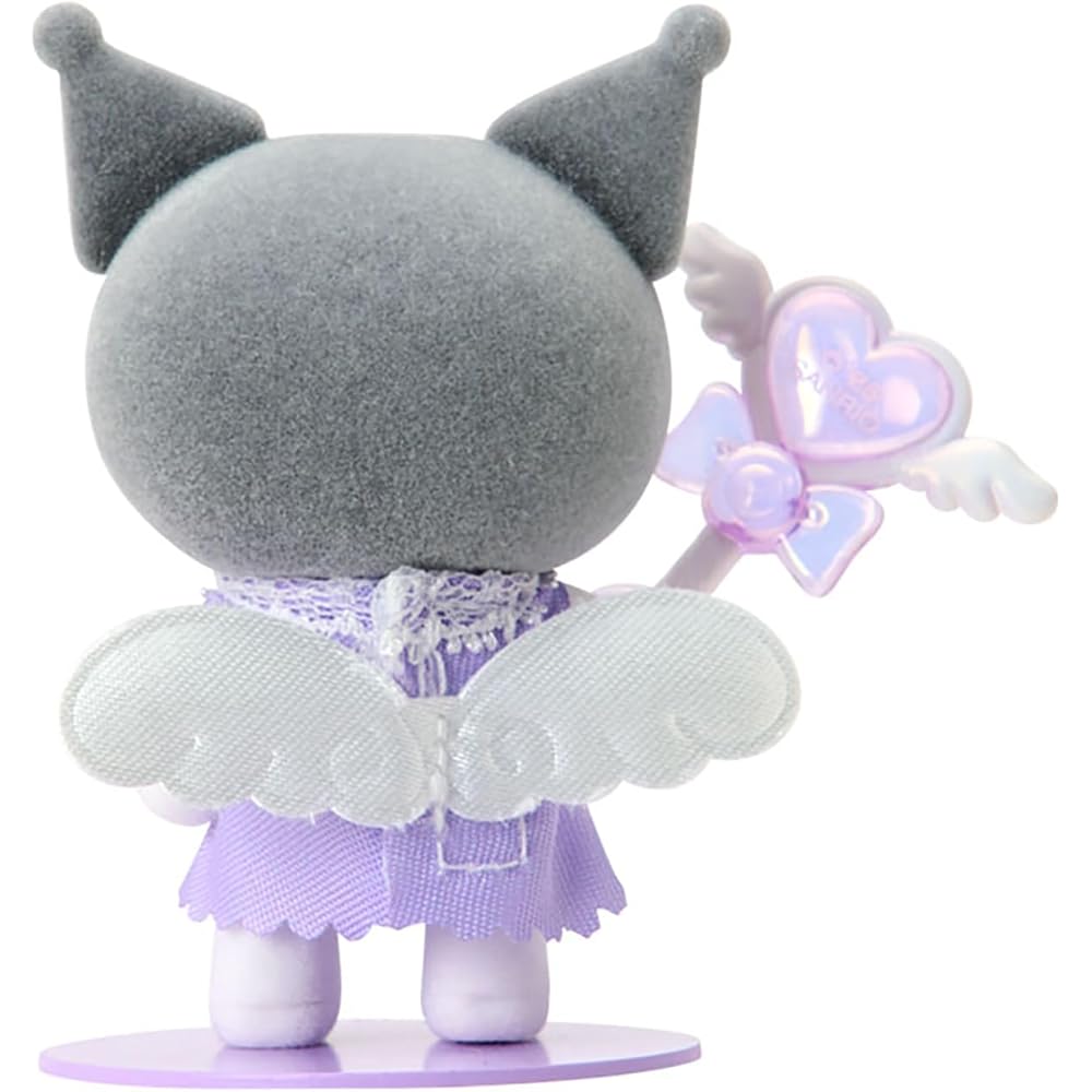 Sanrio Pitatto Friends Mini Flocked Doll Kuromi 396702 Cute Plush Toy for Collectors