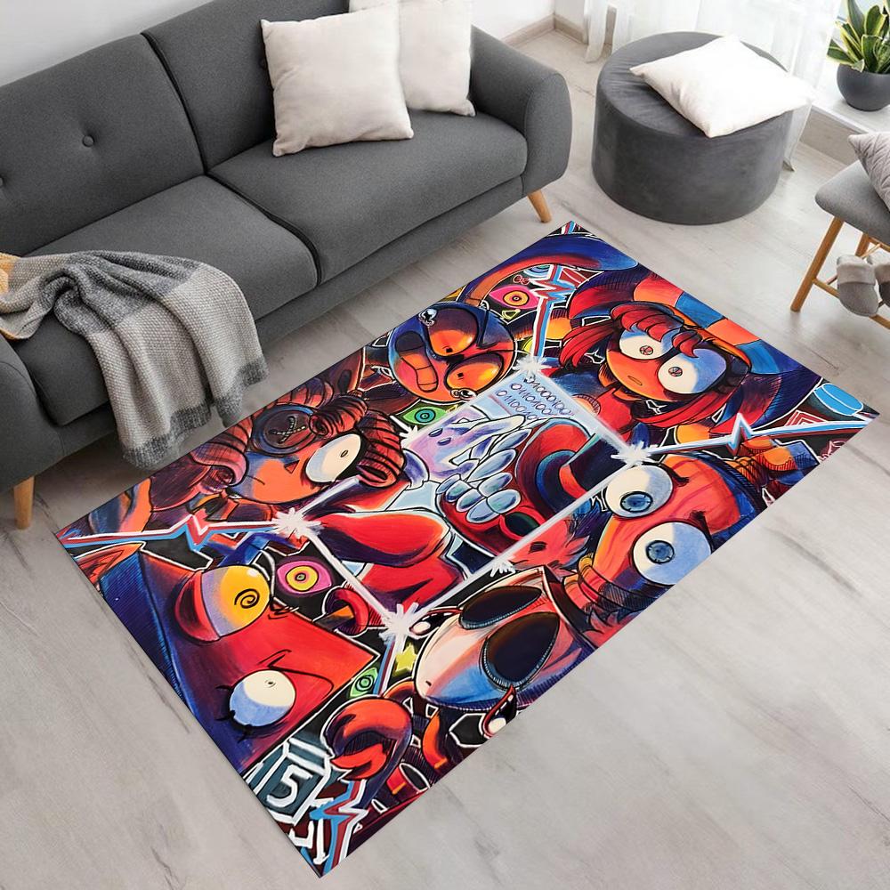 Colorful Cartoon Characters Floor Mat Perfect for Bedrooms Outdoor Living Rooms Balcony Antislip Carpet Office Home Decor